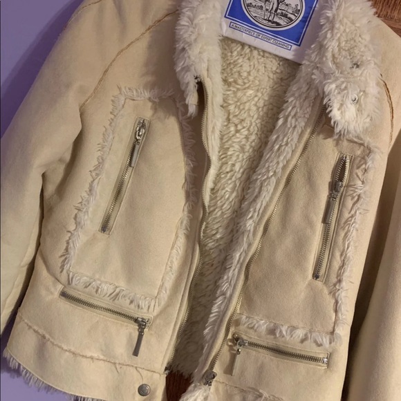 Bebe Suede Jacket Beige - Picture 2 of 4